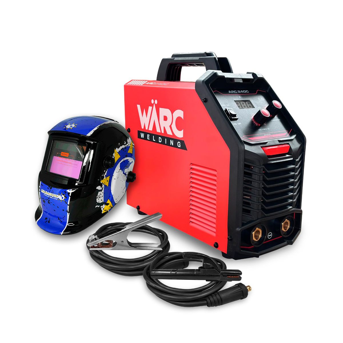 WARC - Máquina de Soldar 200A WARC ARC240C + Mascara Fotosensible