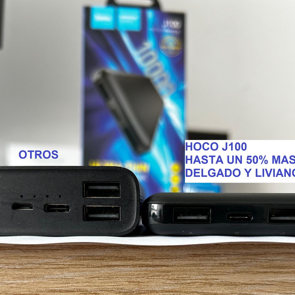 HOCO - Bateria Cargador Portatil PowerBank Ultra Delgado Hoco 10000 mAh