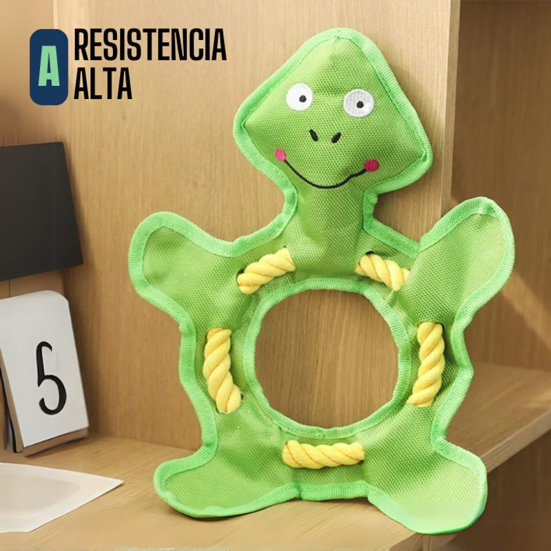 GENERICO - Juguete para perro mascota resistente con cuerda - mod rana