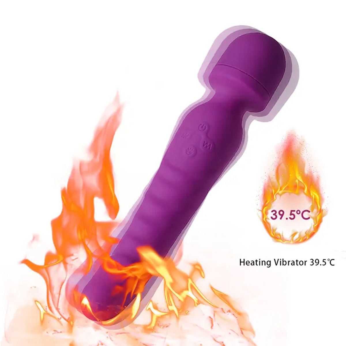 GENERICO - Vibrador de estimulación y forma de dildo - morado