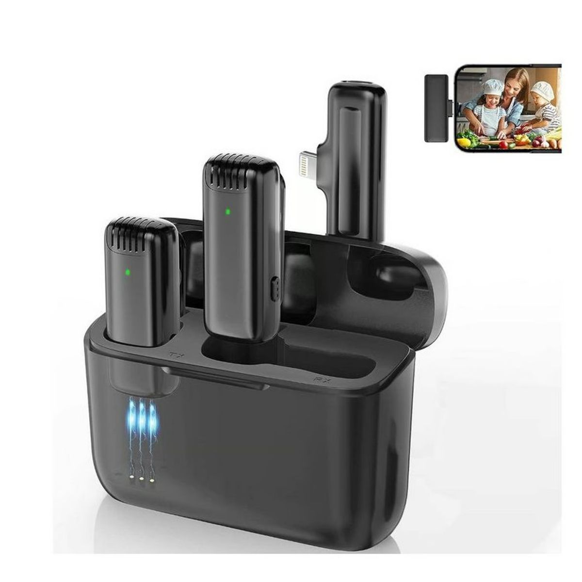 PREMIUM - Micrófono Inalámbrico Lightning para Iphone - Redes Sociales-J13-IP