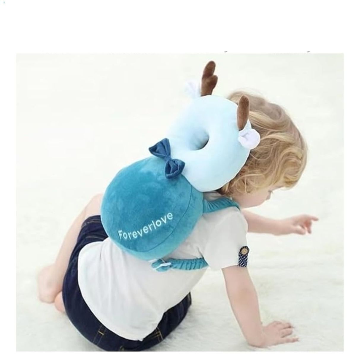 GENERICO - Mochila de Proteccion para Bebe Cabeza Espalda Azul