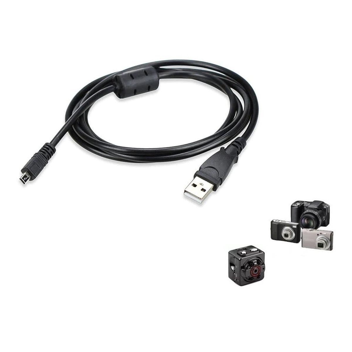 GENERICO - Cable Usb 8 Pines para Cámaras Digitales Panasonic Nikon Lumix Sony