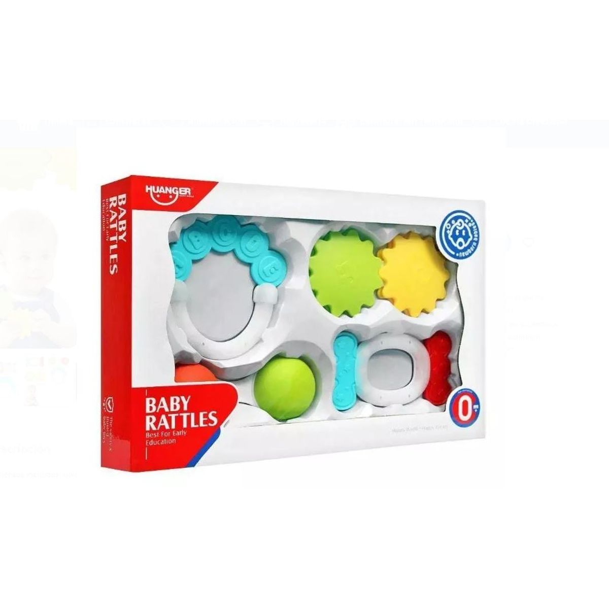 GENERICO - Set Sonajas con Mordedoras 4 Piezas Para Bebés