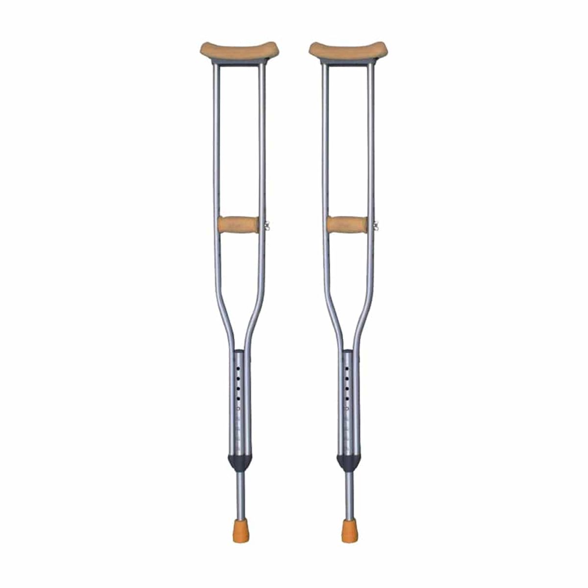 GENERICO - Muletas aluminio 1 par Amarillo Talla L