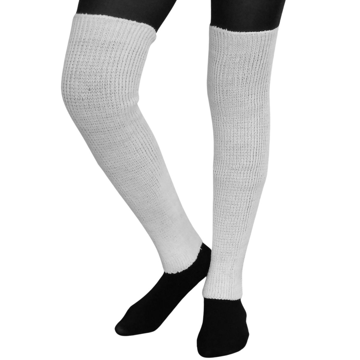 NACIONAL - Escarpines Calentadores Largos Danza Ballet - Par - Blanco