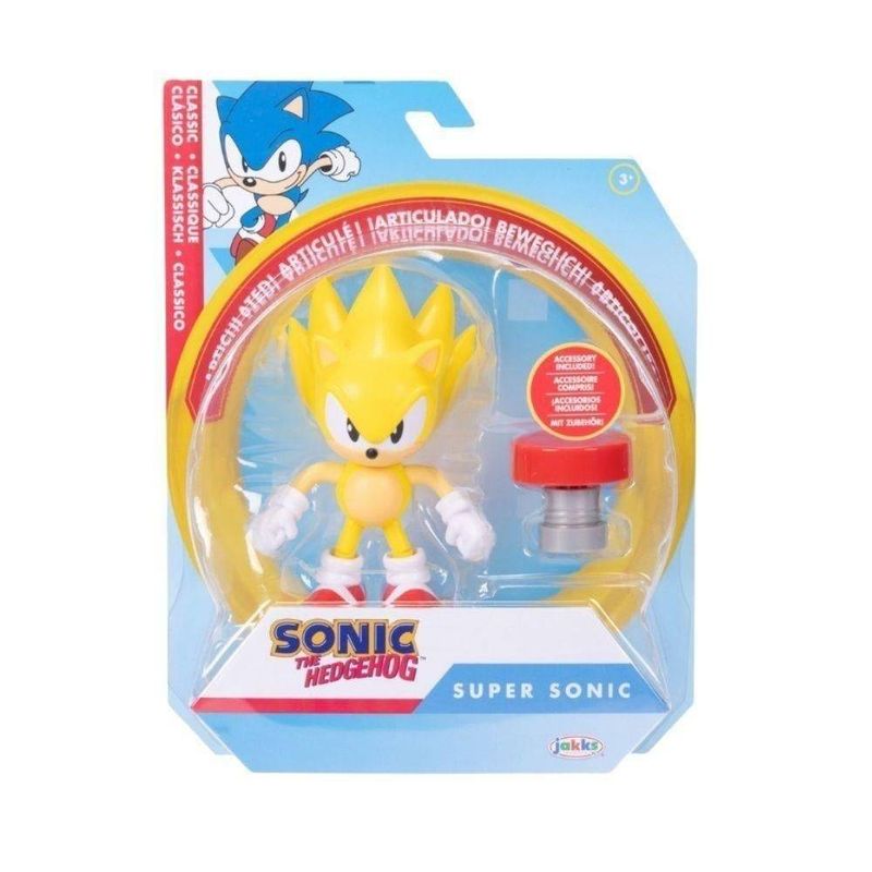 SONIC - Sonic the Hedgehog Super Sonic articulado 4 pulgadas