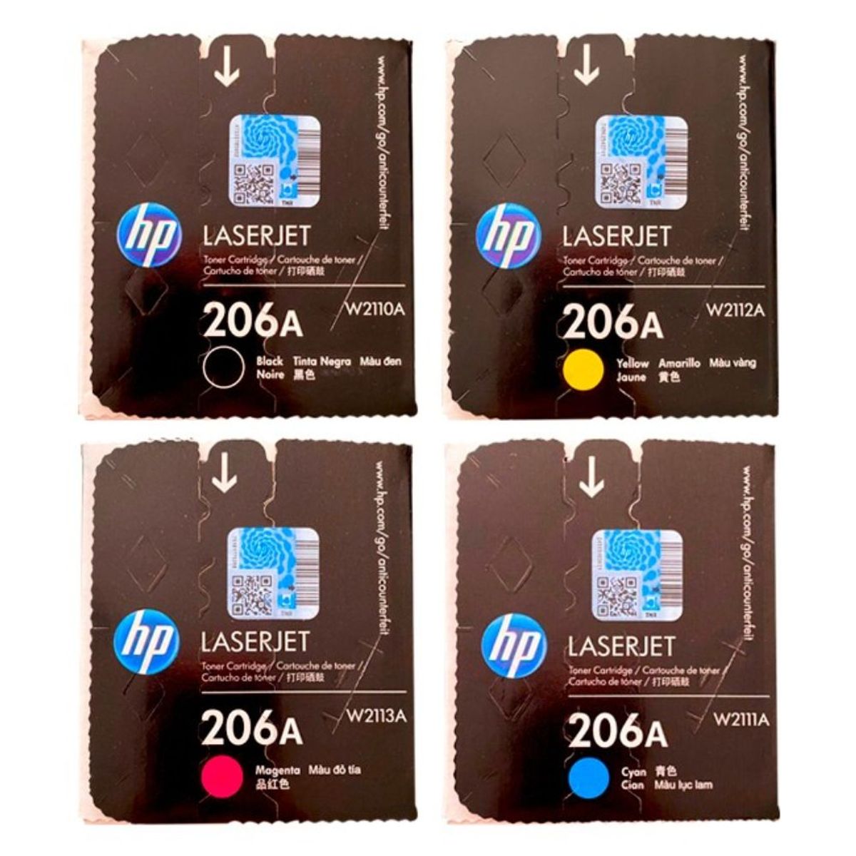 HP - Kit Toner HP 206A Cyan Magenta Amarillo Negro