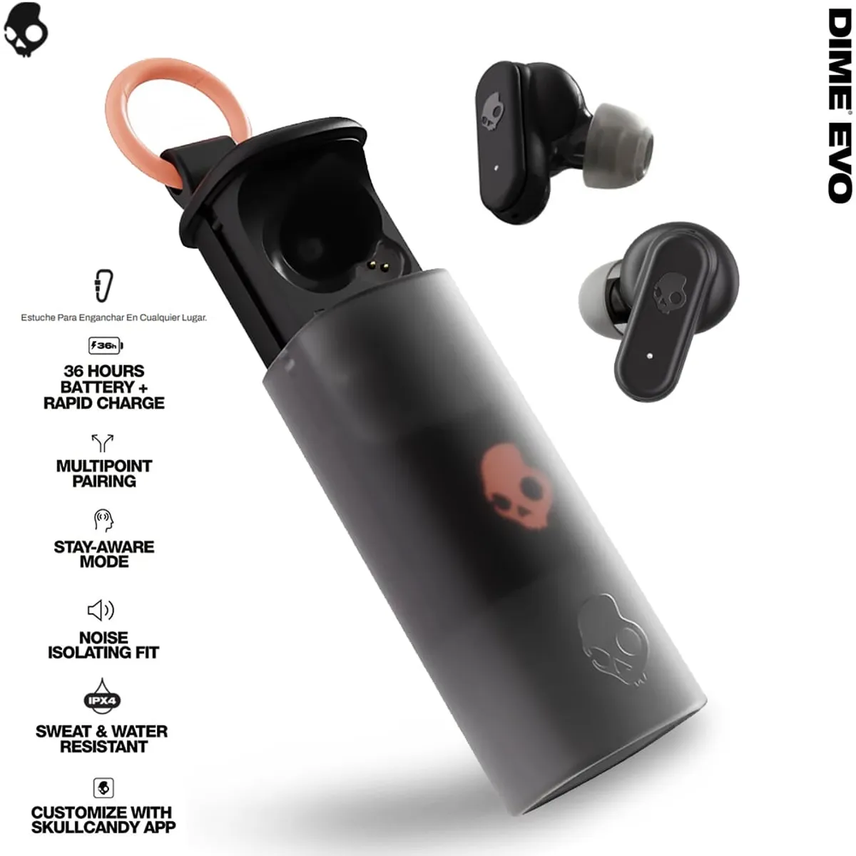SKULLCANDY - Skullcandy  Dime EVO Audifonos Mini Bluetooth 5.3 True Wireless