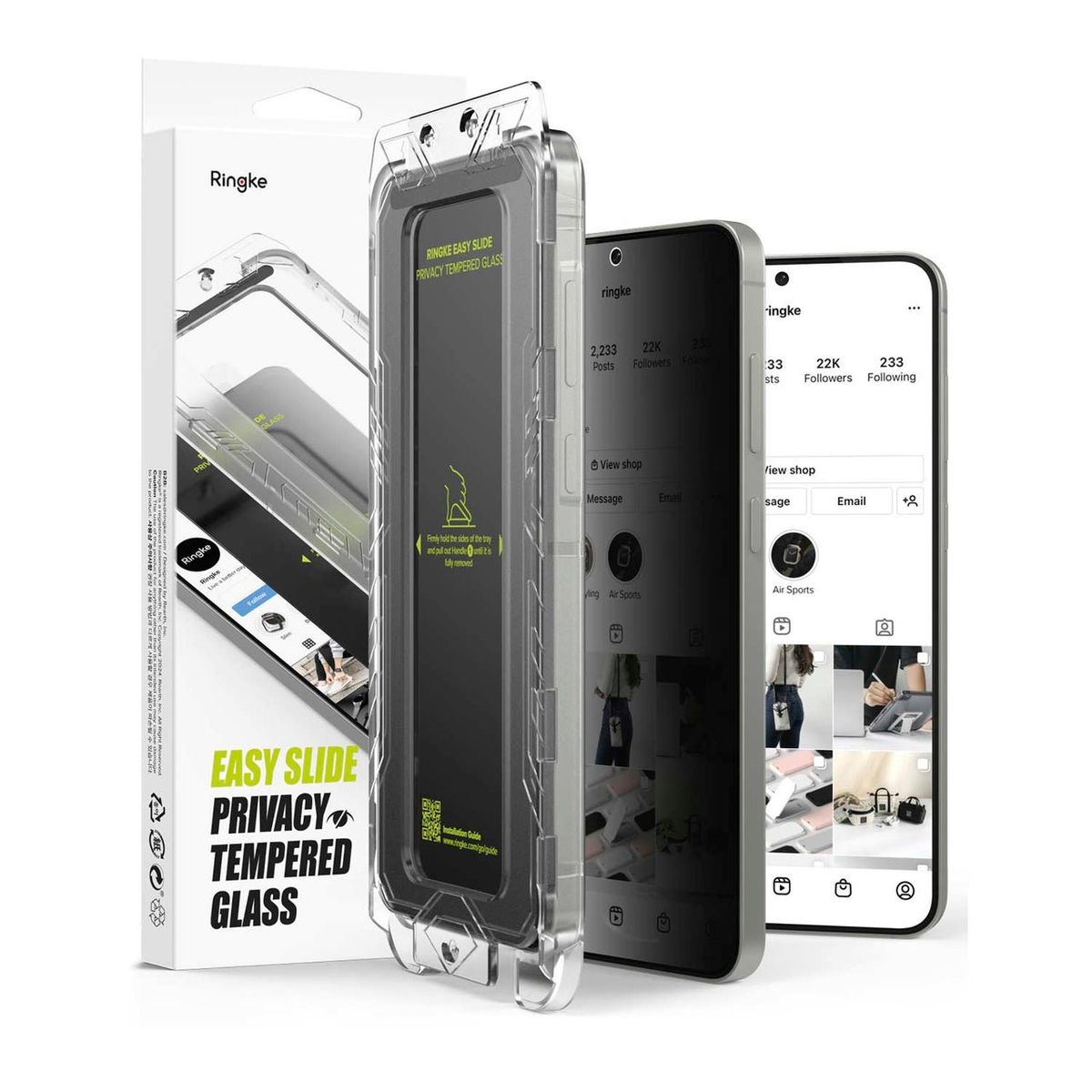 RINGKE - Mica Vidrio Templado Antiespia Galaxy S25 Galaxy S24 2 UND