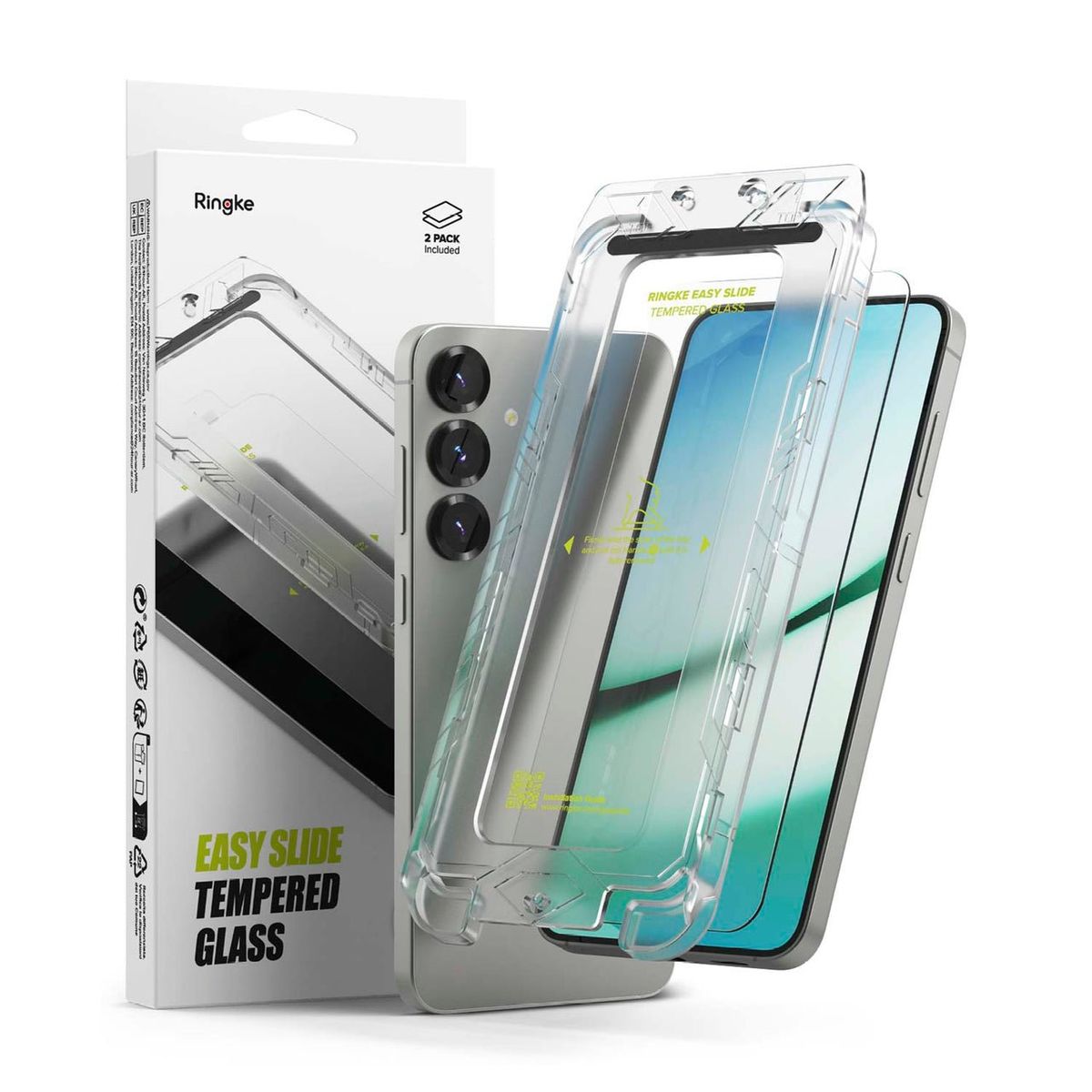 RINGKE - Protector Pantalla Vidrio Galaxy S25 S24 Ringke Resistencia 9H 2 UND