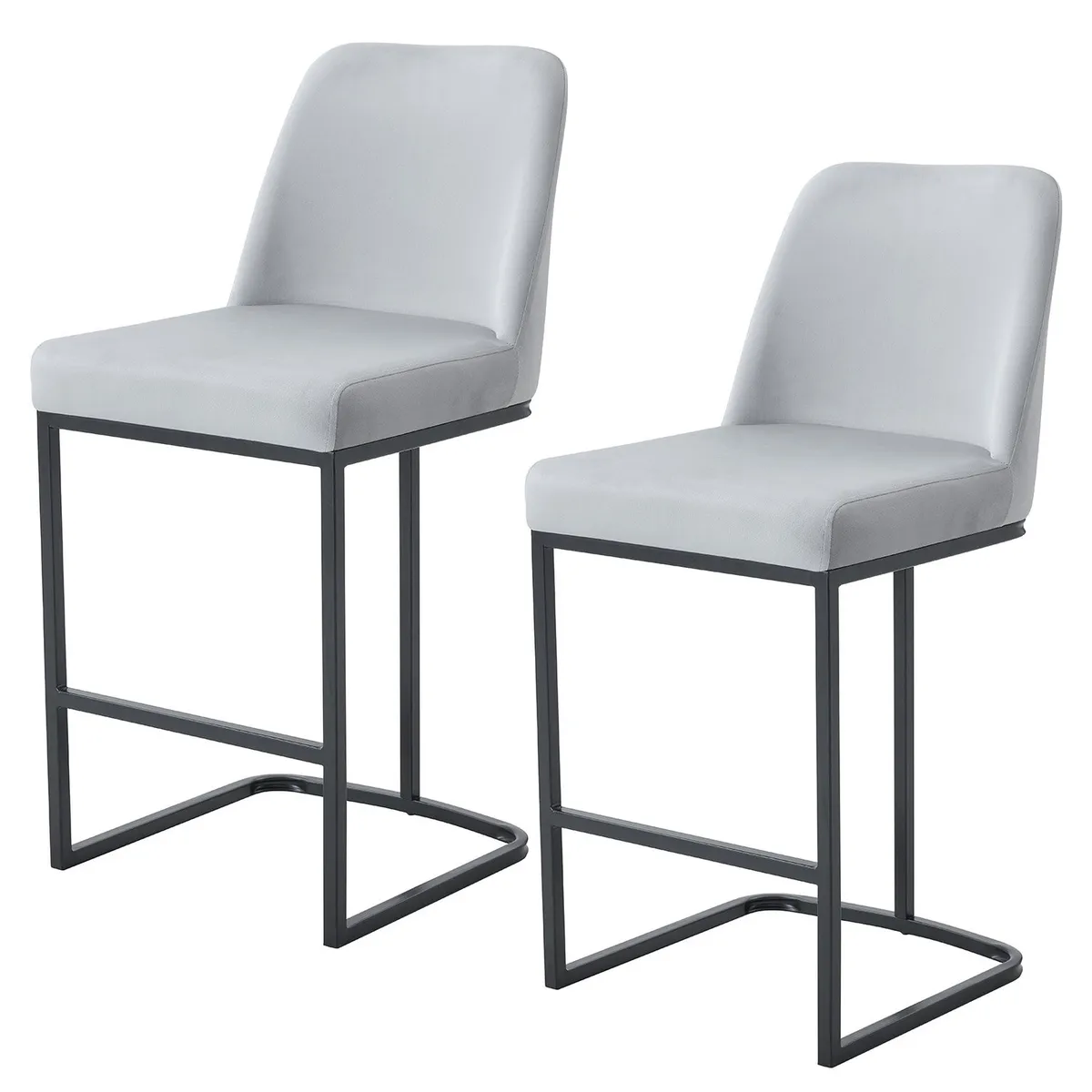 NOVAHUS - Set x 2 Bancos de Bar Soho Gris