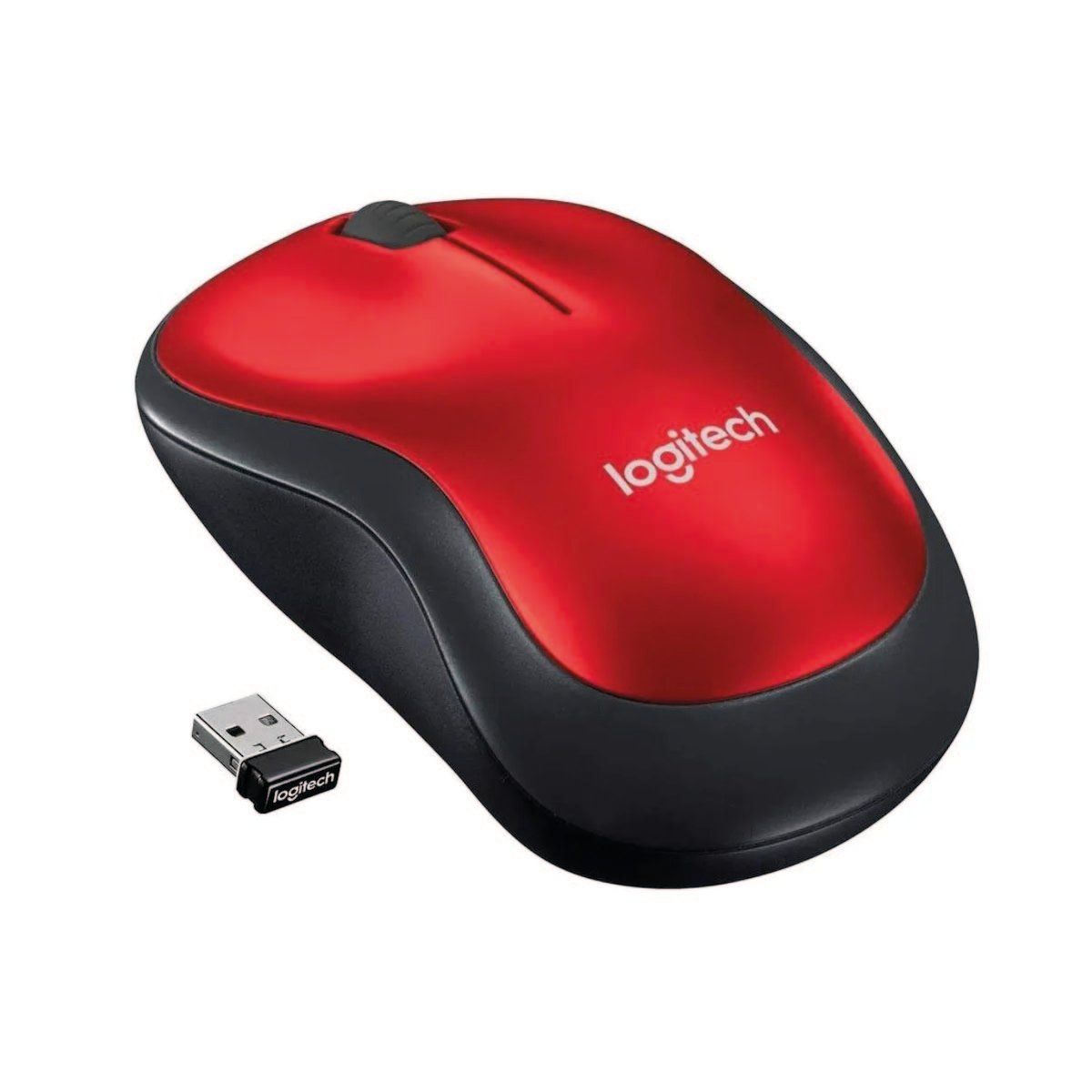 LOGITECH - Mouse Logitech M185 Nano Wireless Rojo