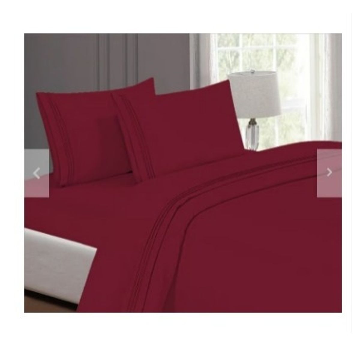 GENERICO - Sabanas De Algodón Bramante plaza y media vino tinto