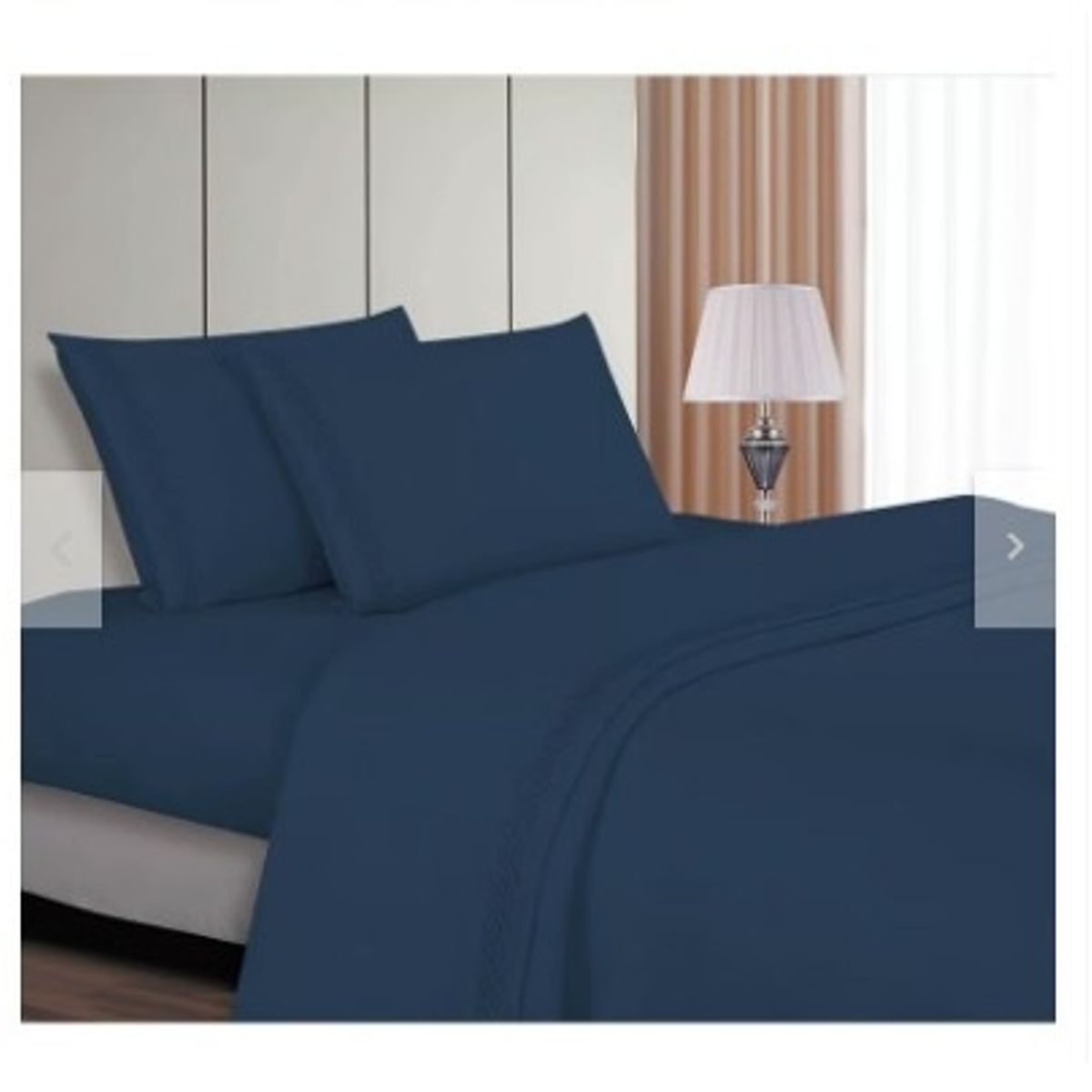 GENERICO - Sabanas De Algodón Bramante plaza y media azul acero