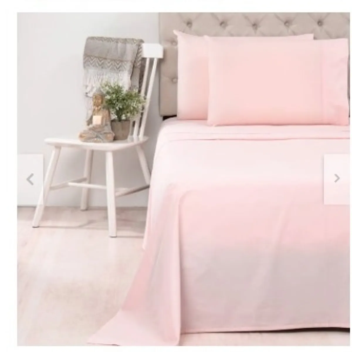 GENERICO - Sabanas De Algodón Bramante plaza y media rosado bebe