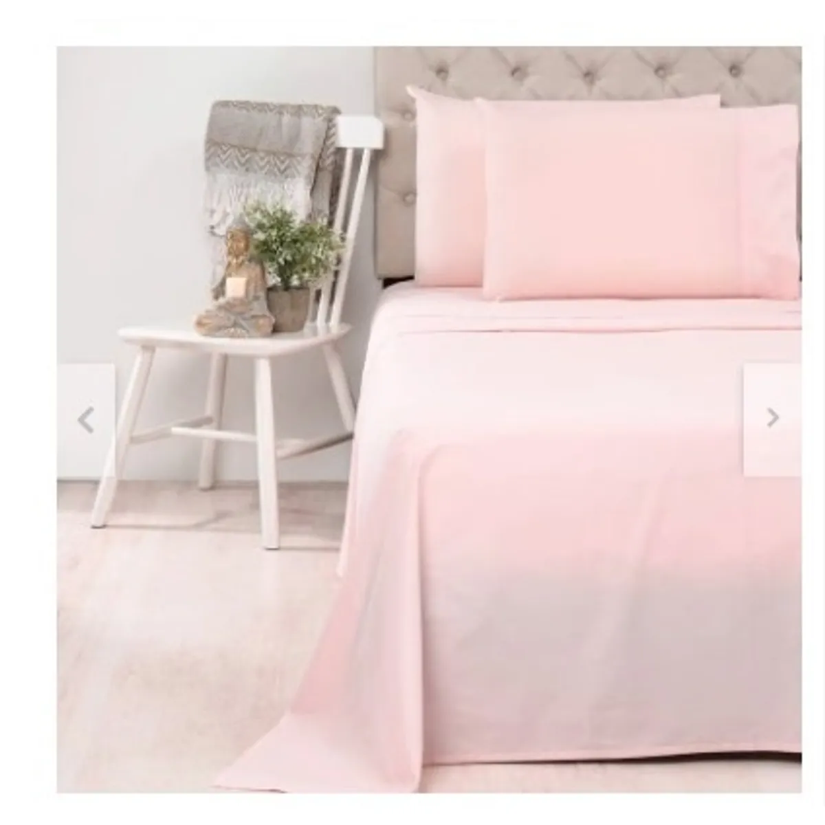 GENERICO - Sabanas De Algodón Bramante plaza y media rosado bebe