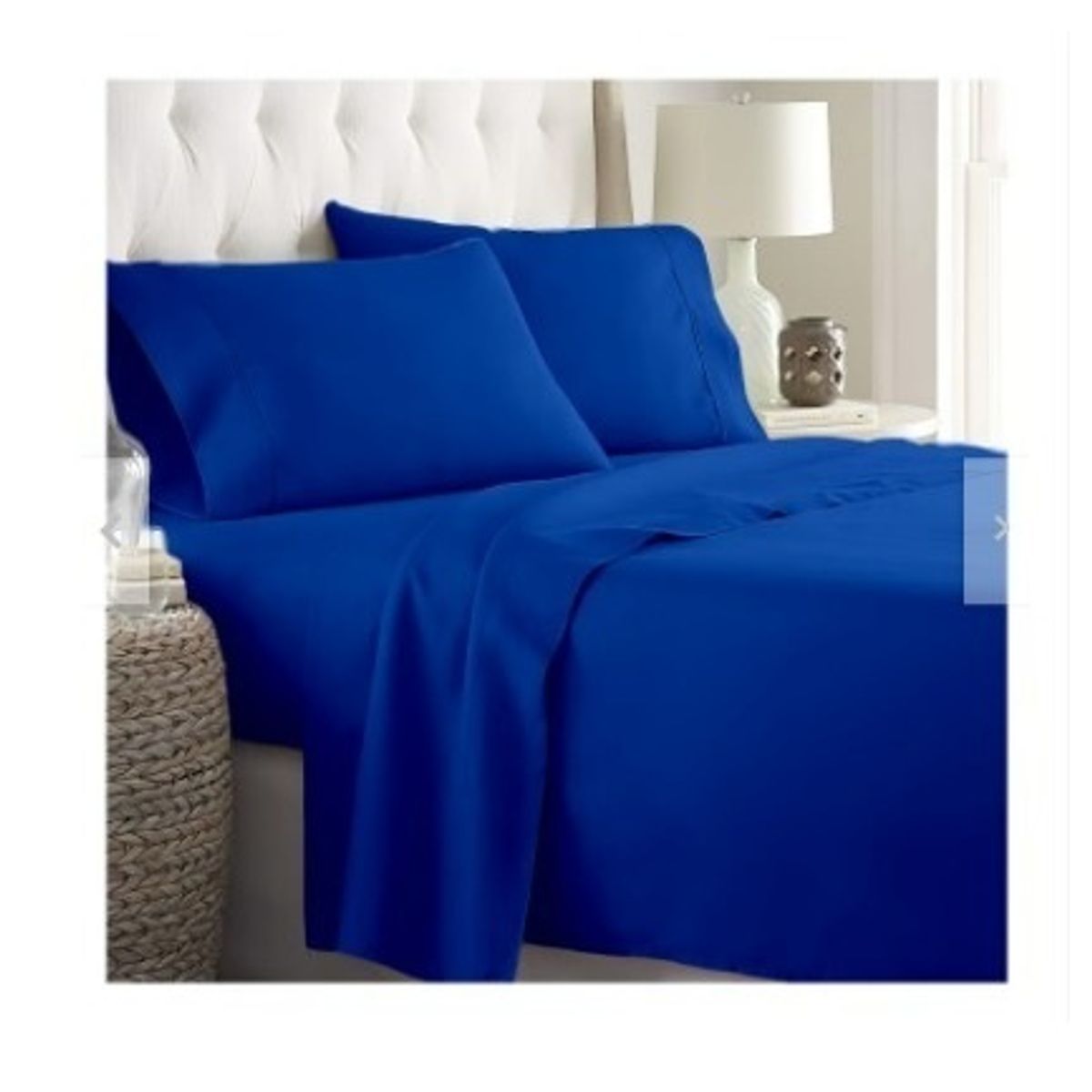 GENERICO - Sabanas De Algodón Bramante 2 plazas azulino