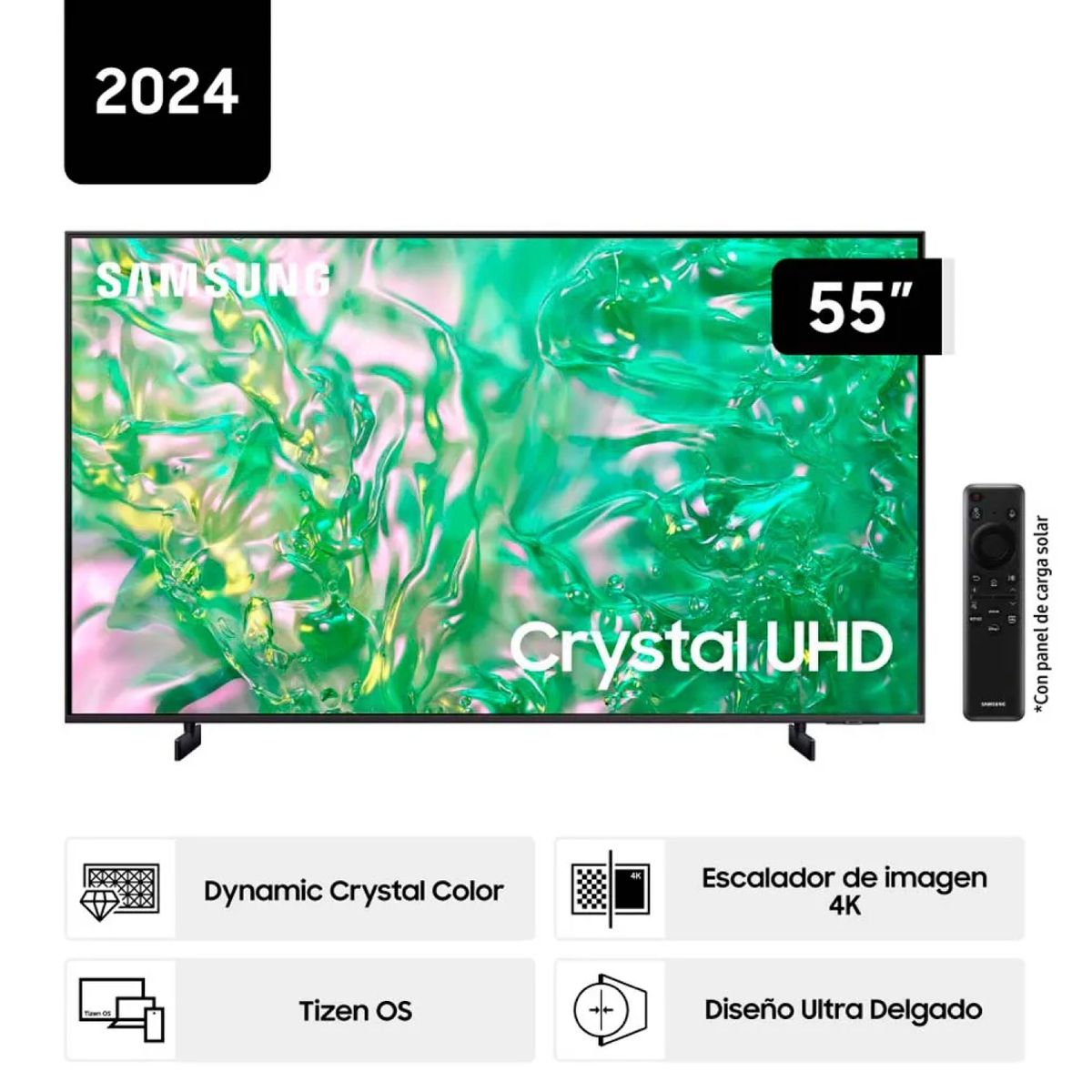 SAMSUNG - Televisor Samsung 55 Pulg. Crystal Smart TV Tizen UHD 4K UN55DU8000