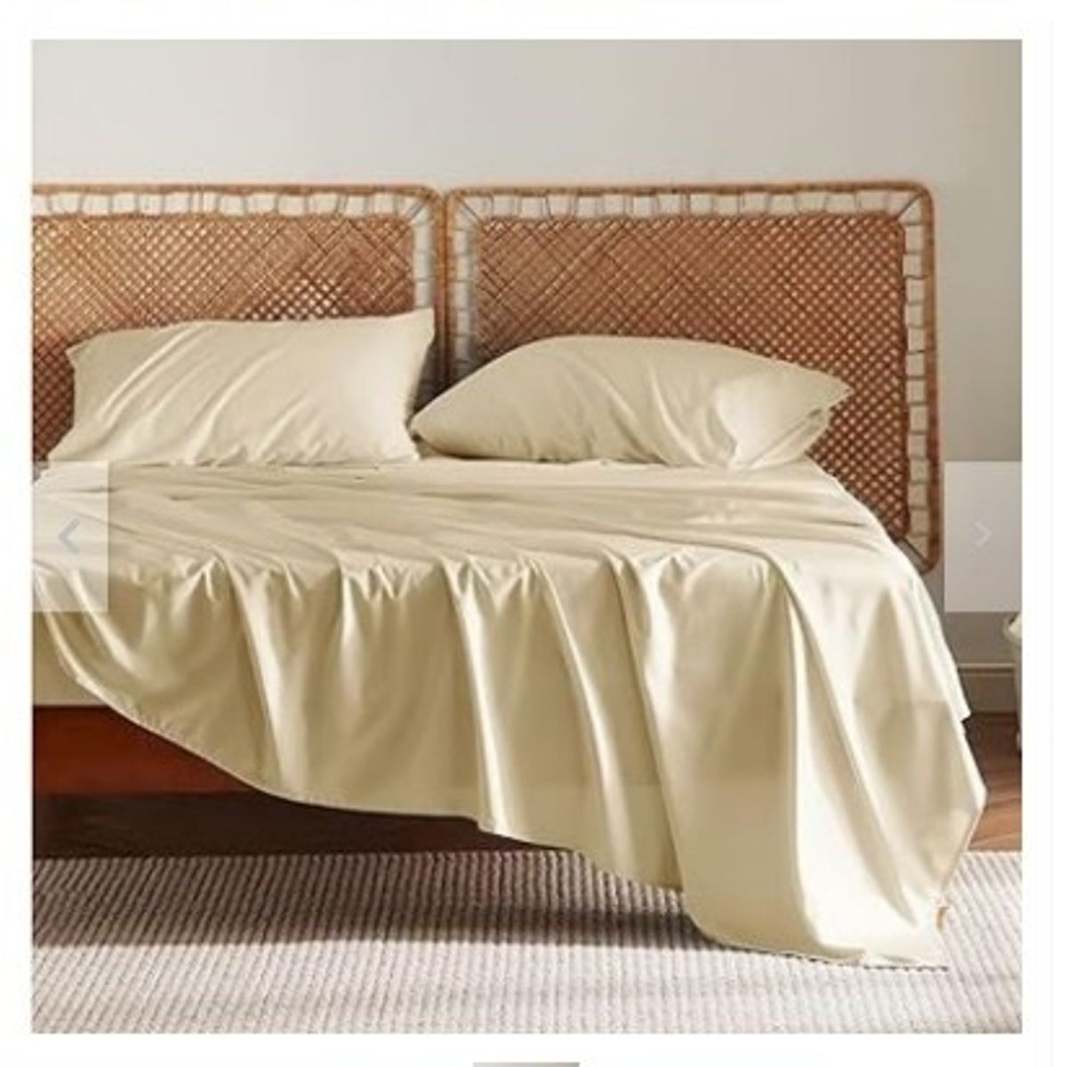 GENERICO - Sabanas De Algodón Bramante 2 plazas beige