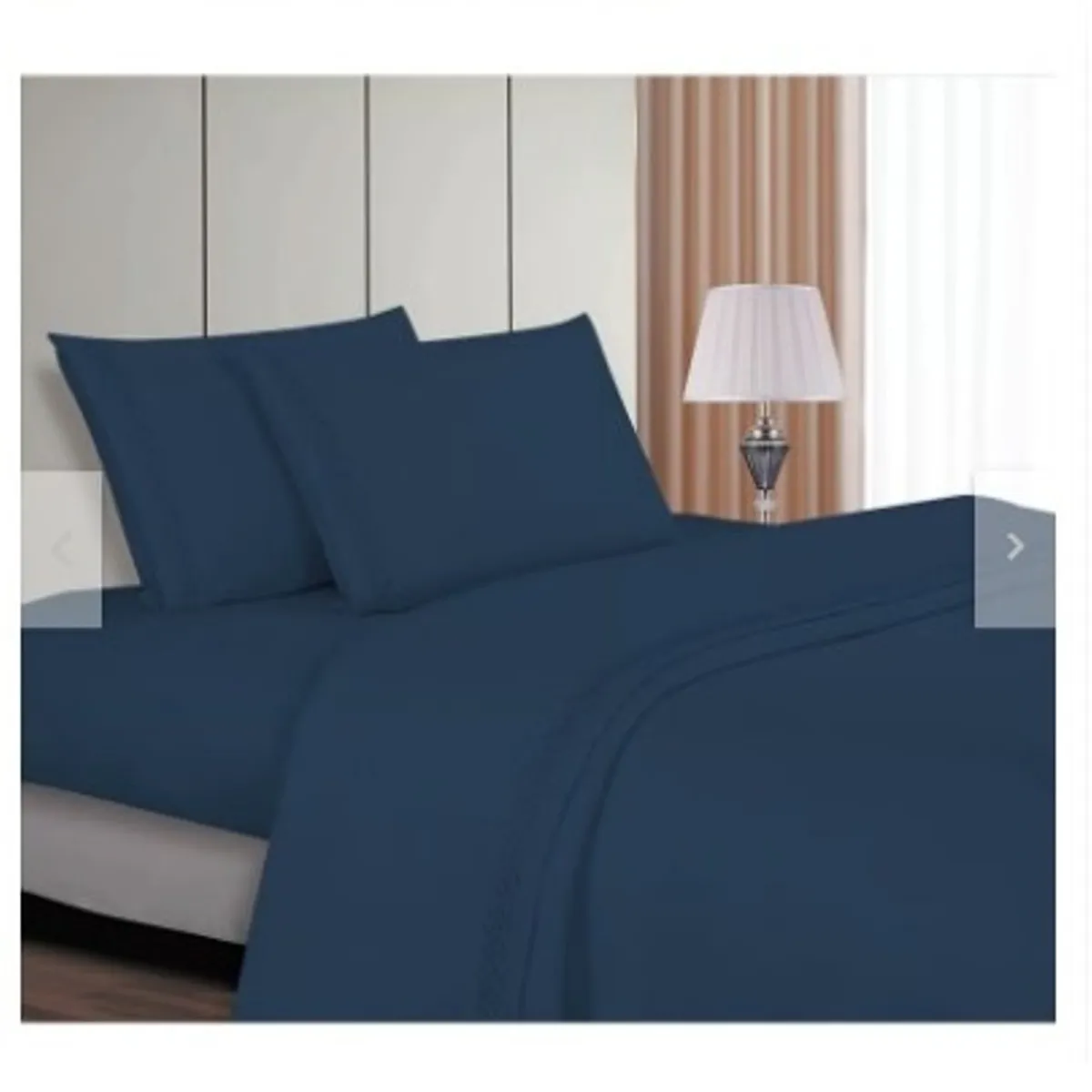 GENERICO - Sabanas De Algodón Bramante 2 plazas azul acero