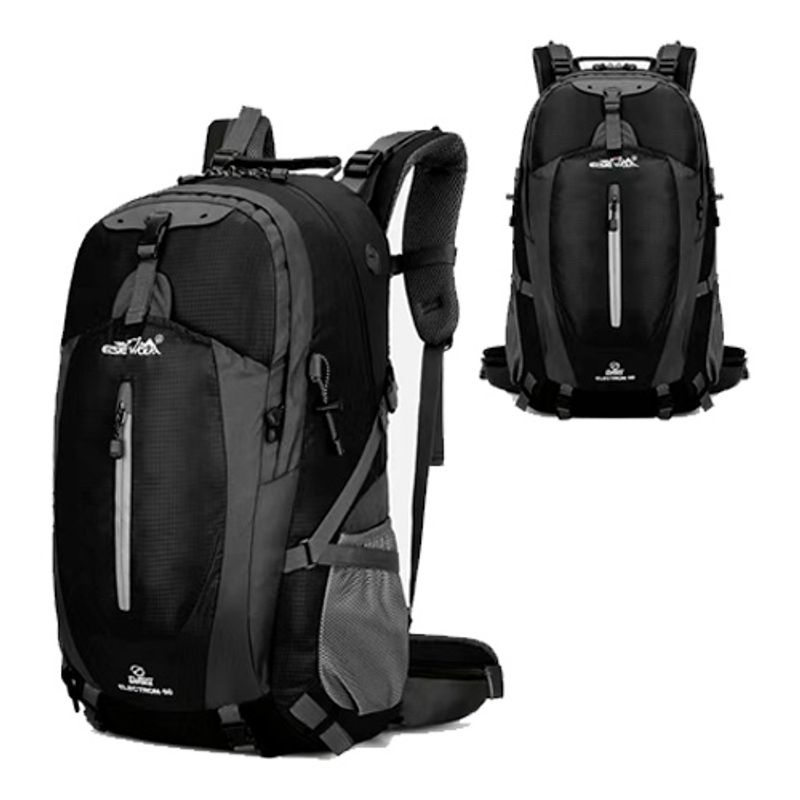 GENERICO - Mochila de camping trekking  Negra 40L Resistente