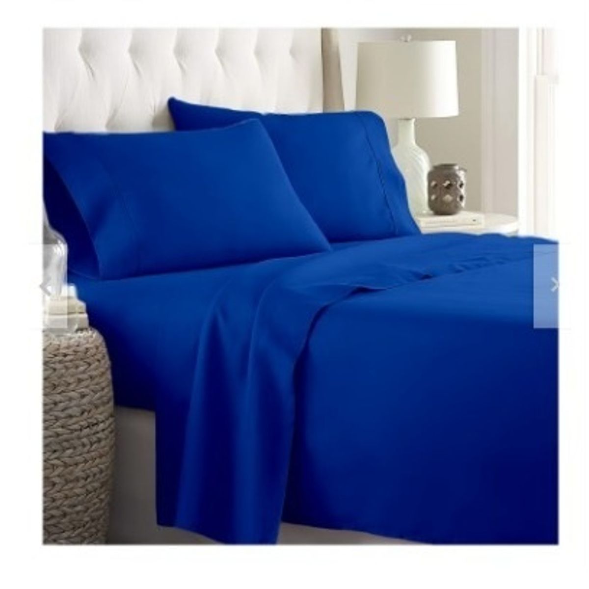 GENERICO - Sabanas De Algodón Bramante Queen azulino