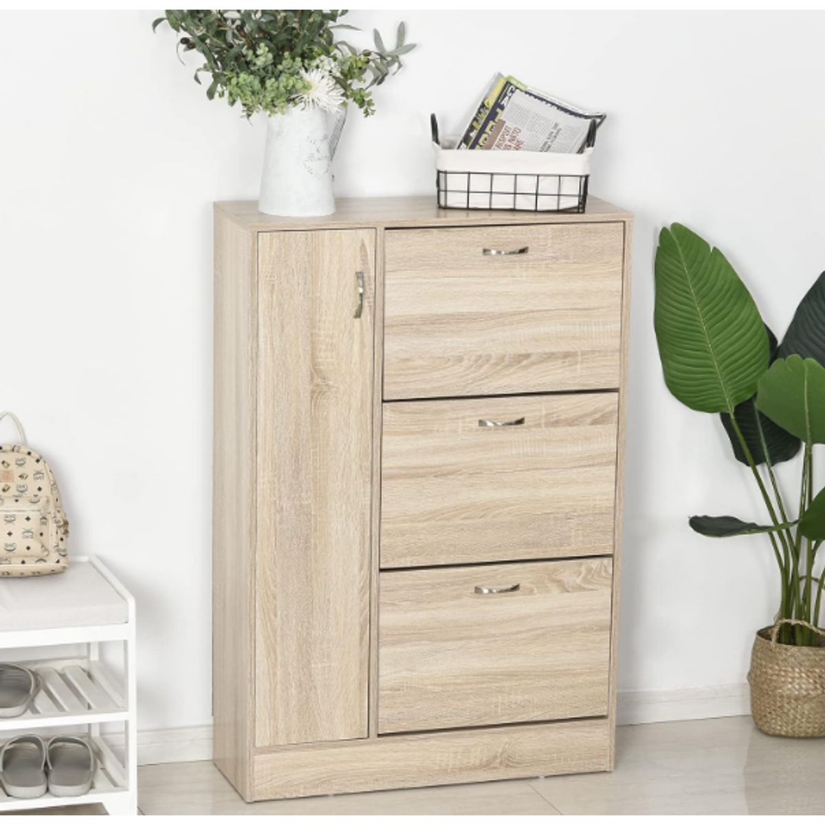 NACION MUEBLES - ZAPATERO NACION MUEBLES GAITAN COLOR MADERA