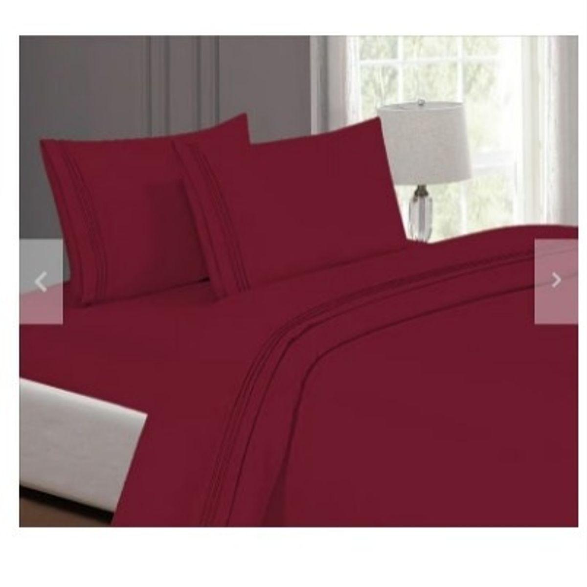 GENERICO - Sabanas De Algodón Bramante Queen vino tinto