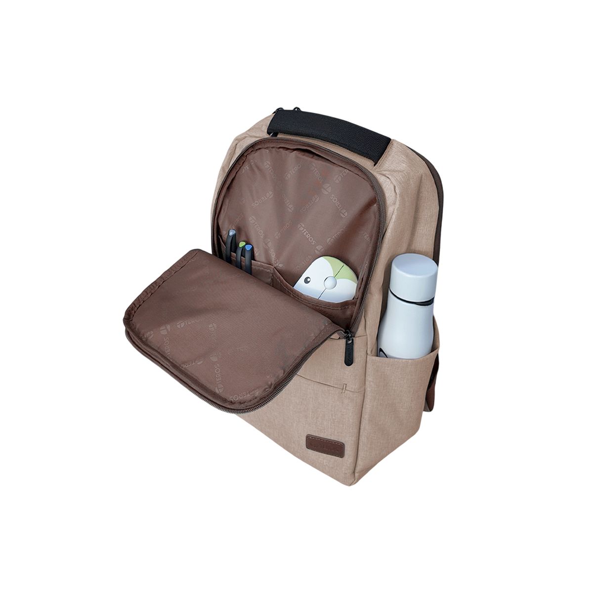 TEROS GAMING - MOCHILA POLIÉSTER SOPORTA NOTEBOOKS DE HASTA 15.6 BEIGE