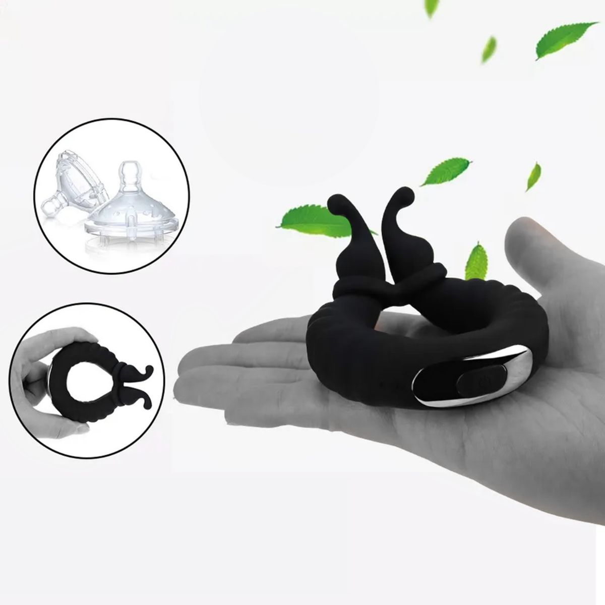GENERICO - Anillo vibrador para estimulacion-Negro
