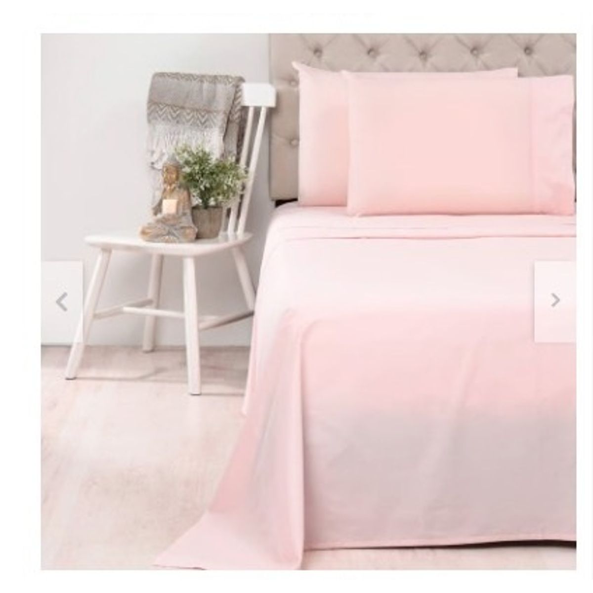 GENERICO - Sabanas De Algodón Bramante Queen rosado bebé