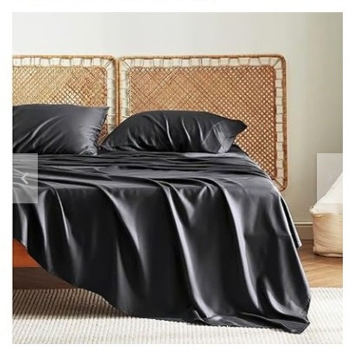 GENERICO - Sabanas De Algodón Bramante King negro