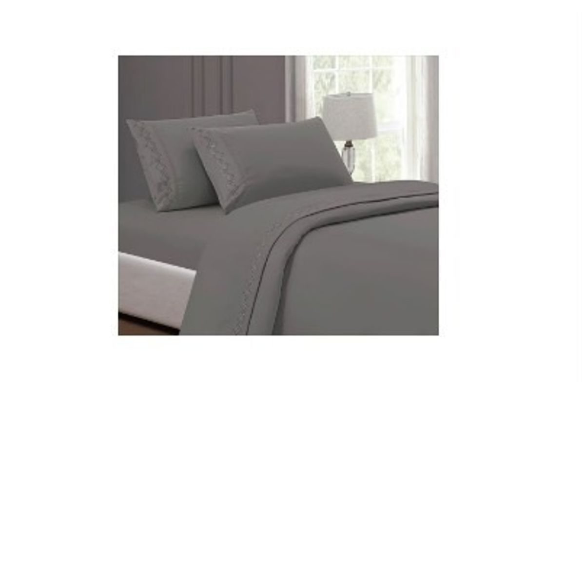 GENERICO - Sabanas De Algodón Bramante King plomo