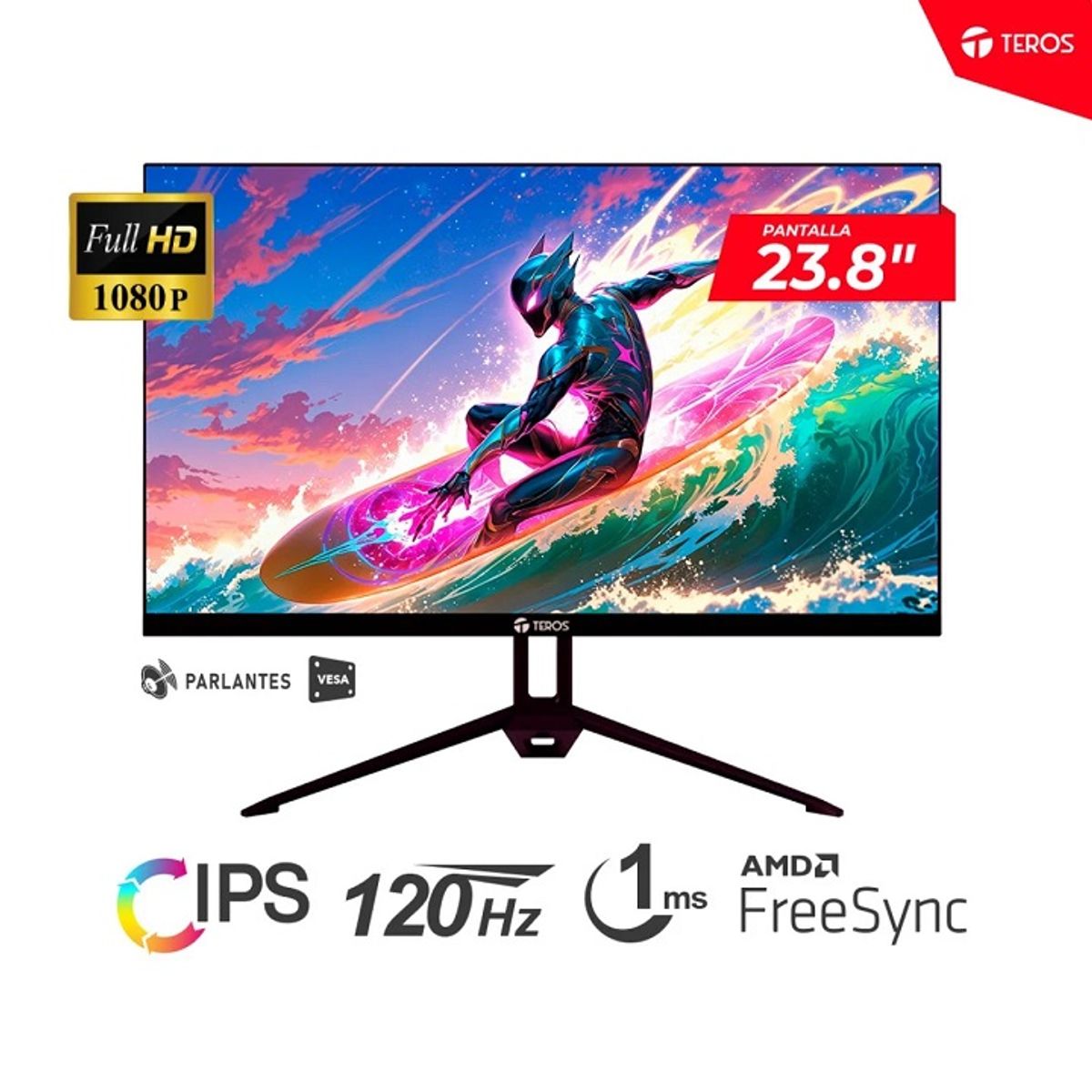 TEROS - Monitor Teros Gamer 24 Pulg Te-2415s Fhd 120hz Vesa