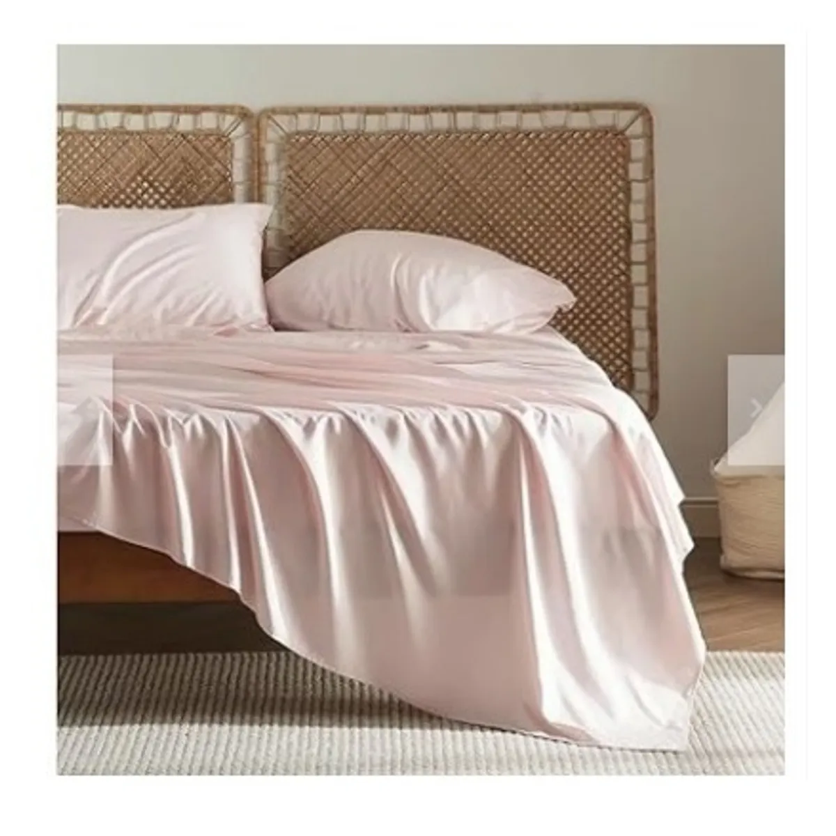 GENERICO - Sabanas De Algodón Bramante King rosado