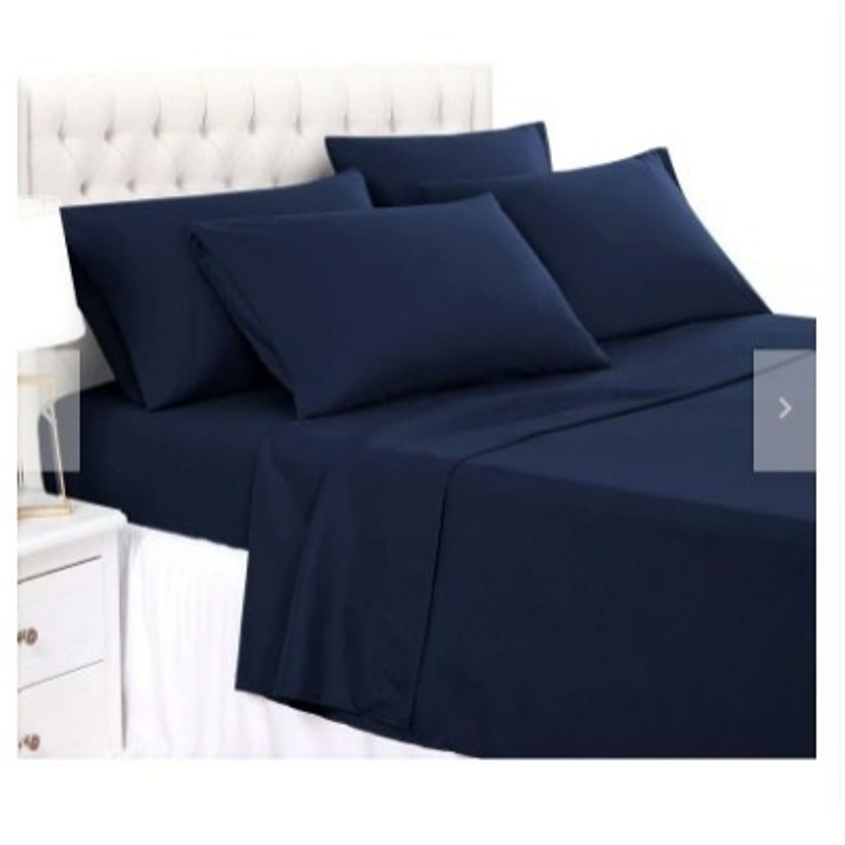 GENERICO - Sabanas De Algodón Bramante King azul marino