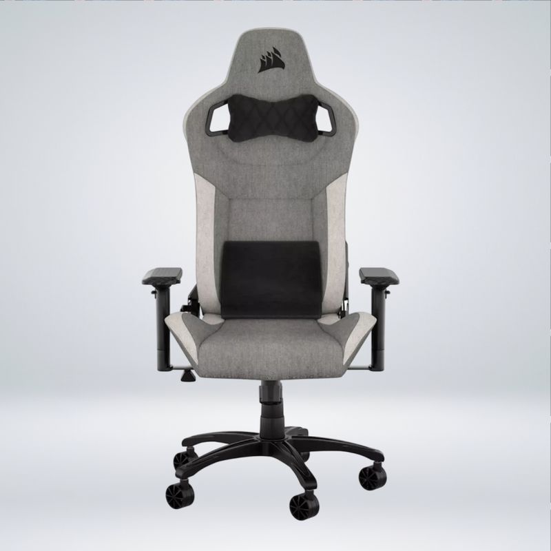 CORSAIR - SILLA GAMER CORSAIR T3 RUSH 2023 RECLINA 160° ALMOHADAS TAPIZADO ACERO