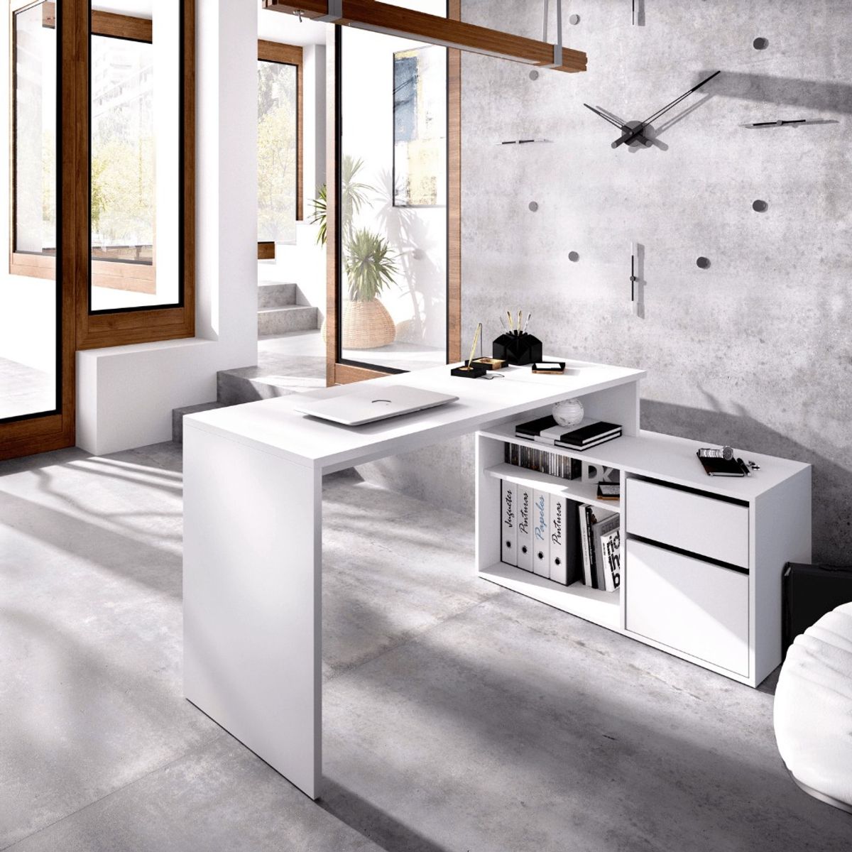 VENTITAS HOME - Escritorio Moderno Arantxa Ventitas Home Blanco