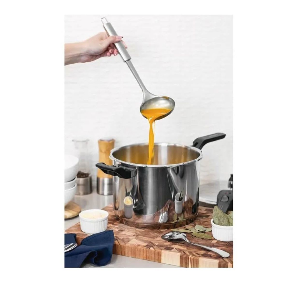 TRAMONTINA - Olla a presión Tramontina  de acero inoxidable 4.5 LITROS