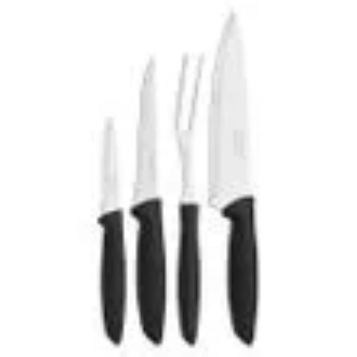 TRAMONTINA - Jgo Cuchillos X 4 Pz Plenus Color Negro