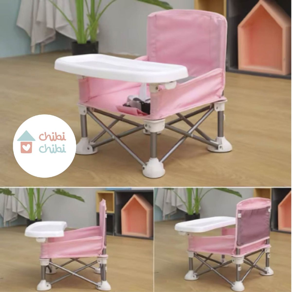 CHIBI CHIBI - Silla de comer portátil- rosa