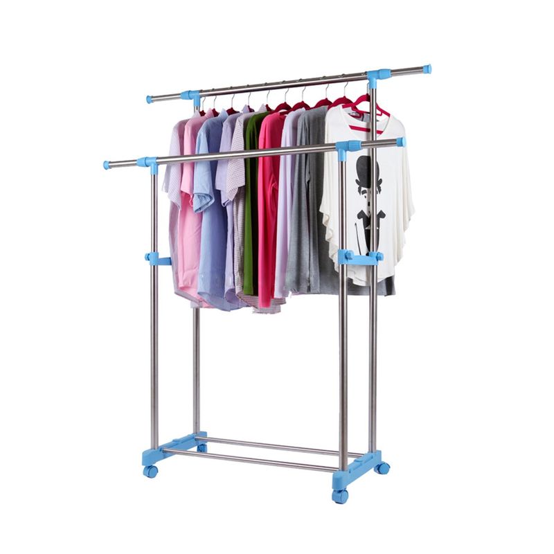 GRETAIL - Estante Tendero Tendal Organizador De Ropa Azul