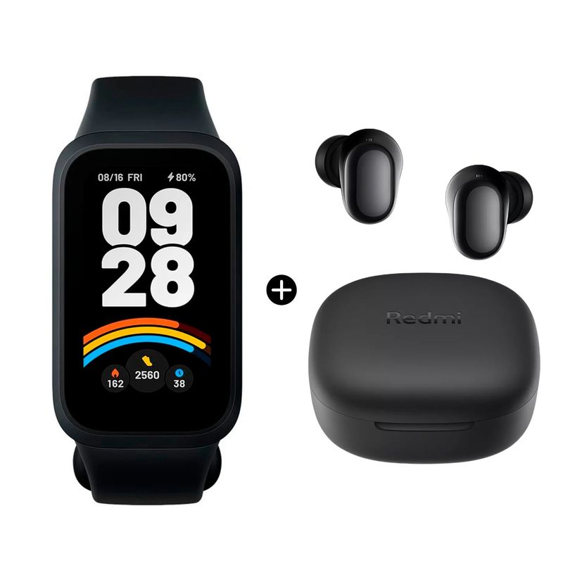XIAOMI - Combo Xiaomi Watch 9 active + Audífonos Redmi Buds 6 Play - Negro