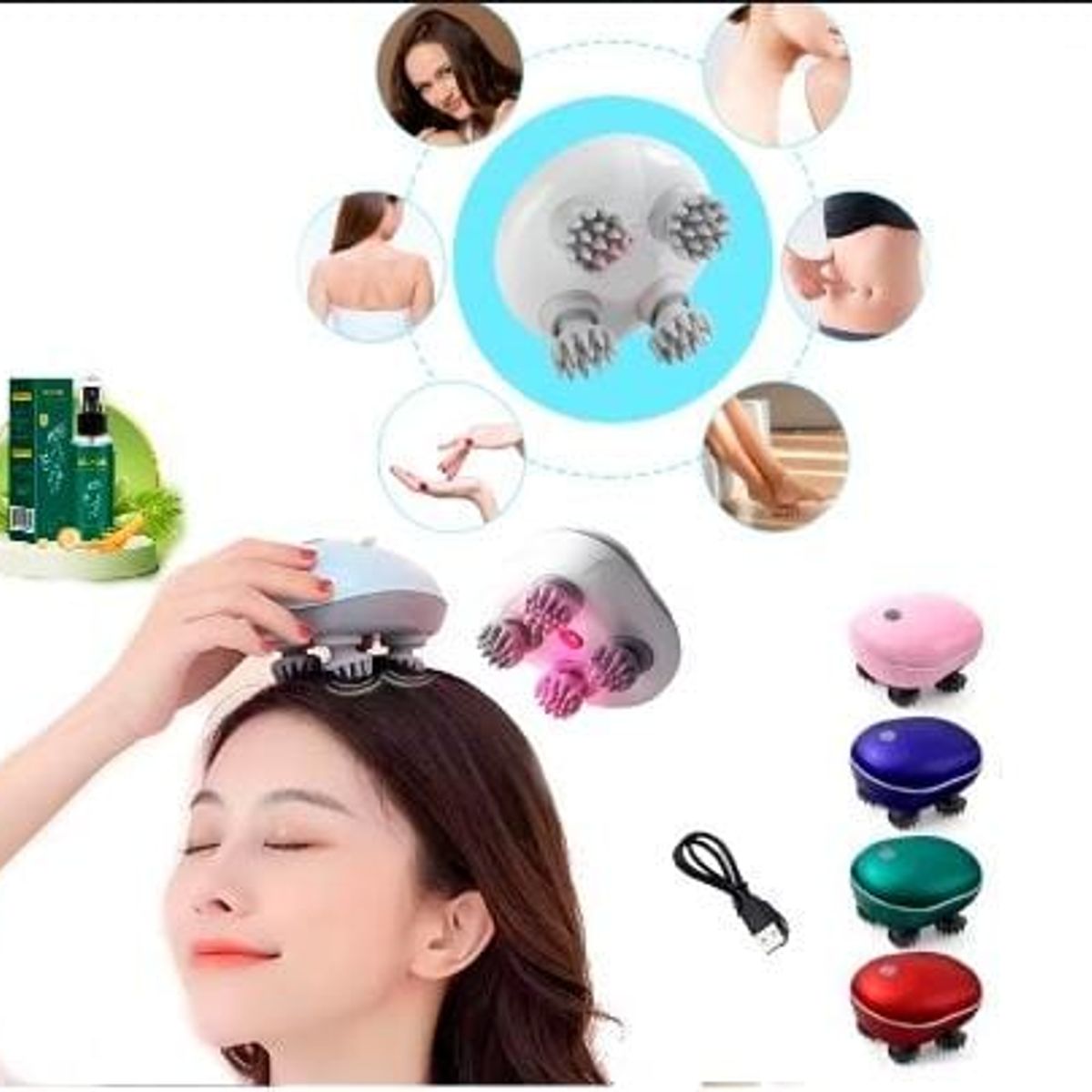 GENERICO - Masajeador de cabeza y estimulador de crecimiento +suero