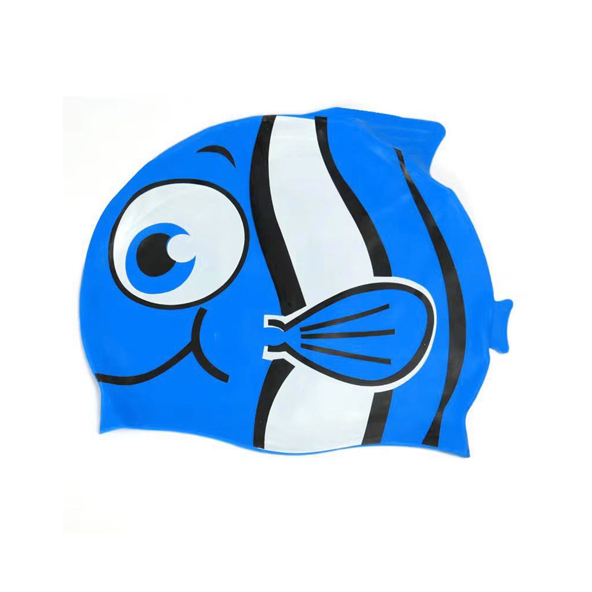 GENERICO - GORRO PARA NATACIÓN NUDE SILICONA NIÑOS PEZ AZUL