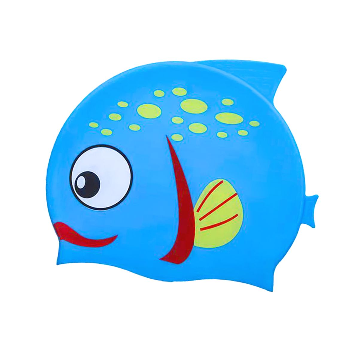GENERICO - GORRO PARA NATACIÓN NUDE SILICONA NIÑOS PEZ CELESTE