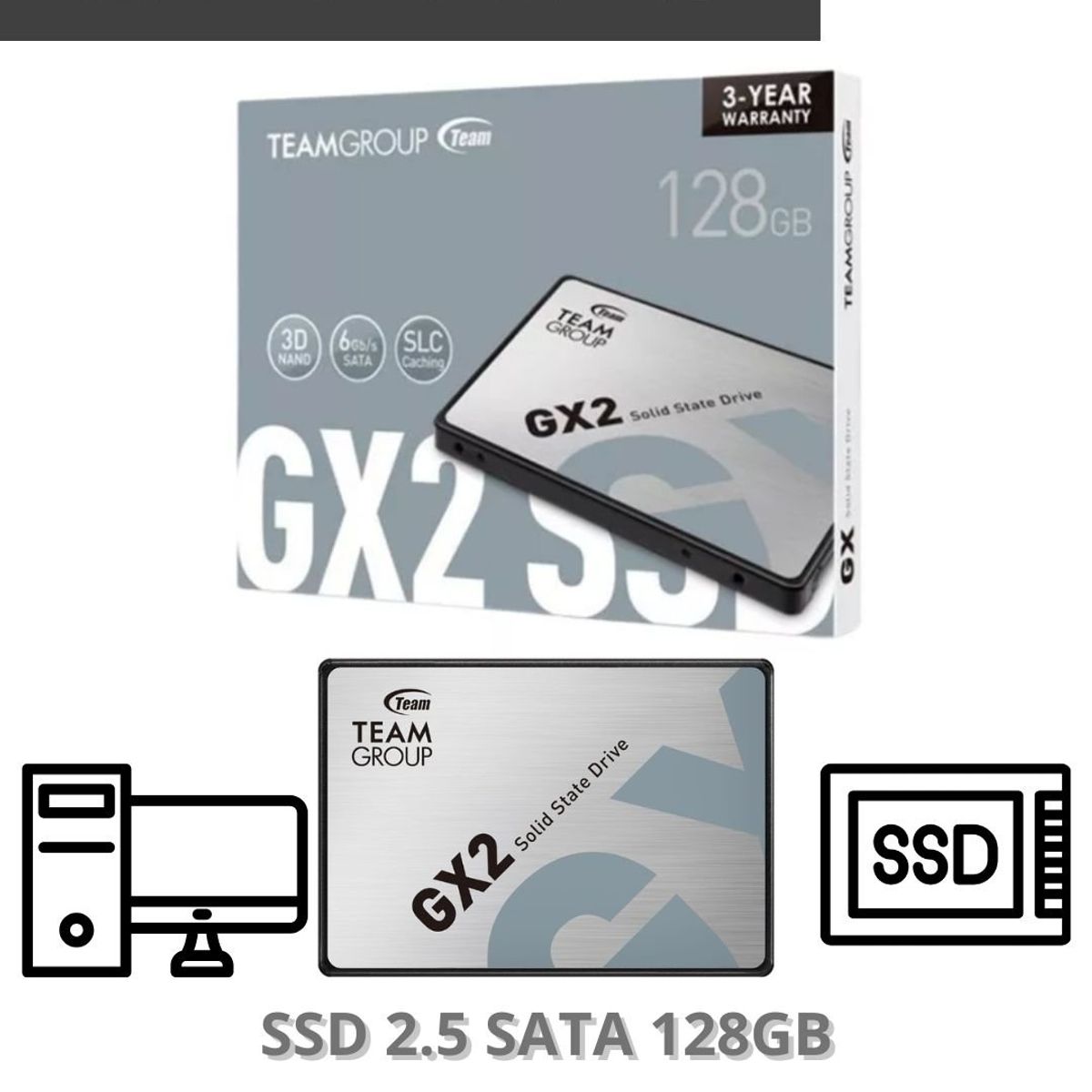 TEAMGROUP - DISCO SOLIDO SSD 128GB TEAMGROUP - 2.5 SATA