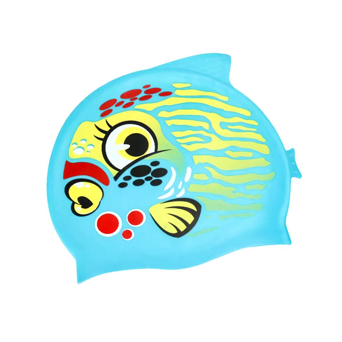 GENERICO - GORRO PARA NATACIÓN NUDE SILICONA NIÑOS PEZ TURQUESA