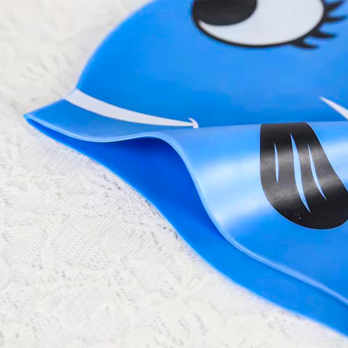 GENERICO - GORRO PARA NATACIÓN NUDE SILICONA NIÑOS PEZ TURQUESA